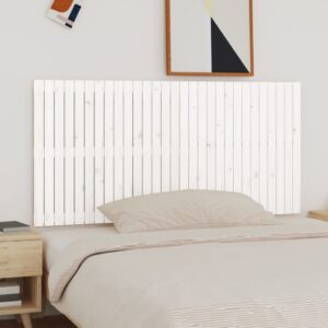 Wall Headboard White 185x3x90 cm Solid Wood Pine