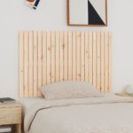 Solid Pine Wood Wall-Mounted Headboard Classic Rustic Design Bedroom Furniture