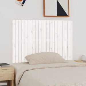 Solid Pine Wood Wall-Mounted Headboard Classic White Elegant Bedroom Decor