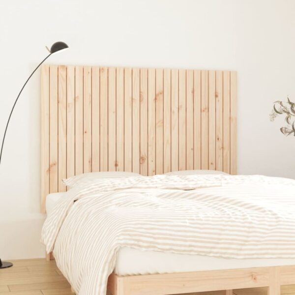 Solid Pine Wood Wall-Mounted Headboard Classic Rustic Design Bedroom Decor