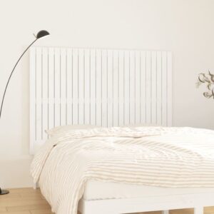 Classic White Solid Pine Wood Wall-Mounted Headboard Elegant Bedroom Decor