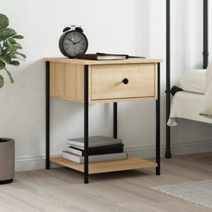 Bedside Table Sonoma Oak 44x45x58 cm Engineered Wood