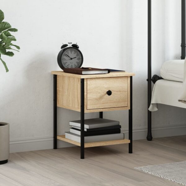 Bedside Table Sonoma Oak 34x35.5x45 cm Engineered Wood