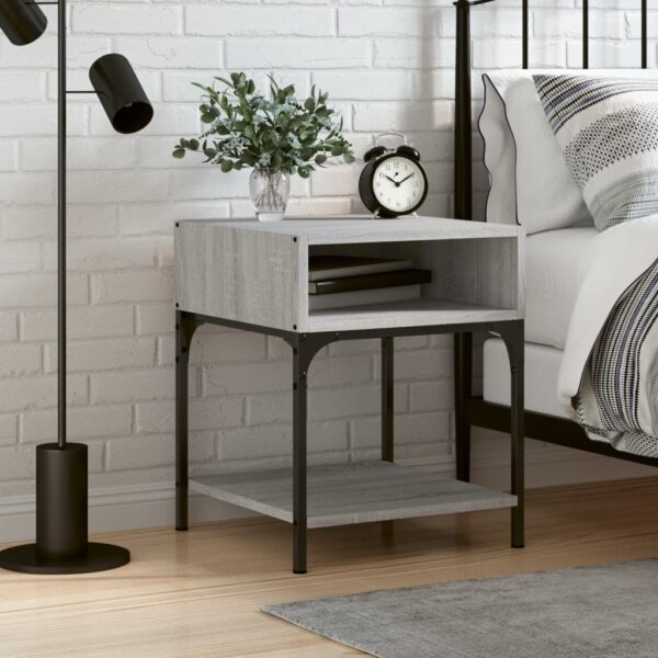 Bedside Table Grey Sonoma 40x41x50 cm Engineered Wood