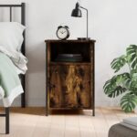 Bedside Cabinet Smoked Oak 40x42x60 cm Engineered Wood