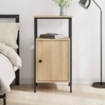 Bedside Cabinet Sonoma Oak 41x31x80 cm Engineered Wood