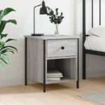 Bedside Cabinet Grey Sonoma 40x42x50 cm Engineered Wood