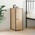 Bedside Cabinet Sonoma Oak 32x42x80 cm Engineered Wood