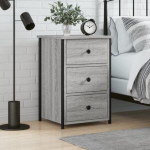 Bedside Cabinet Grey Sonoma 40x36x60 cm Engineered Wood