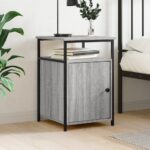 Bedside Cabinet Grey Sonoma 40x42x60 cm Engineered Wood