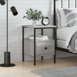 Bedside Cabinet Grey Sonoma 34x36x50 cm Engineered Wood