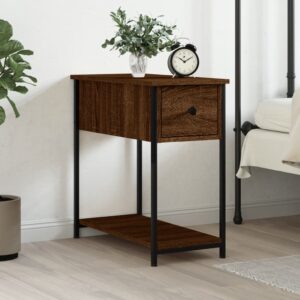 Bedside Cabinet Brown Oak 30x60x60 cm Engineered Wood