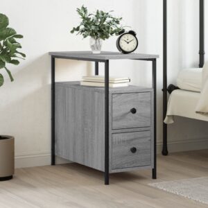 Bedside Cabinet Grey Sonoma 30x60x60 cm Engineered Wood