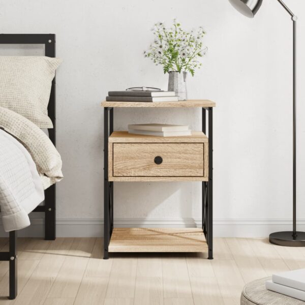 Bedside Cabinet Sonoma Oak 40x42x55 cm Engineered Wood