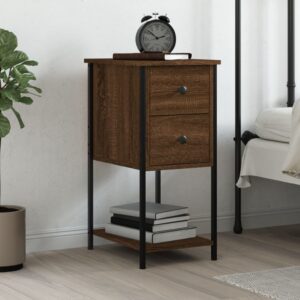 Bedside Cabinet Brown Oak 32x42x70 cm Engineered Wood