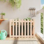 Solid Pine Wood Raised Garden Bed with Fence Design Outdoor Planter Box