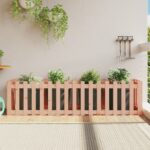 Solid Douglas Wood Garden Raised Bed with Fence Design Outdoor Planter Box