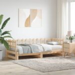 Pull-out Day Bed 2x(92x187) cm Single Size Solid Wood Pine