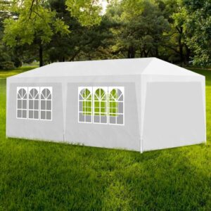 Outdoor Garden Canopy Gazebo UV Water Resistant White Event Marquee with Sides