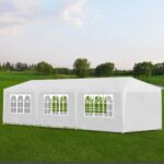 Outdoor Garden Party Tent Canopy UV Water Resistant with Side Panels White