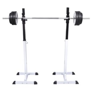 Adjustable Home Gym Squat Rack Barbell Holder Weightlifting Stand Fitness Gear