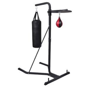 Adjustable Heavy Duty Boxing Punching Bag Stand with Speedball Platform Home Gym