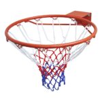 Outdoor Indoor Durable Basketball Hoop Set with Weather-Resistant Net Orange