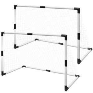 Kids Mini Soccer Goal Set Weather Resistant with Net for Junior  Outdoor Play