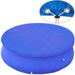 Round Above-Ground Pool Cover Tear-Resistant Water-Repellent Dark Blue