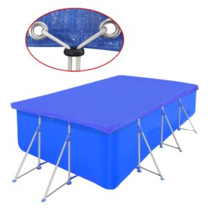 High-Quality Rectangular Pool Cover PE Water-Resistant Tear-Proof Dark Blue