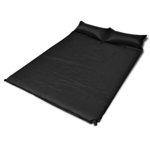 Double Self-Inflating Sleeping Mat Waterproof Outdoor Camping Air Bed with Pillows