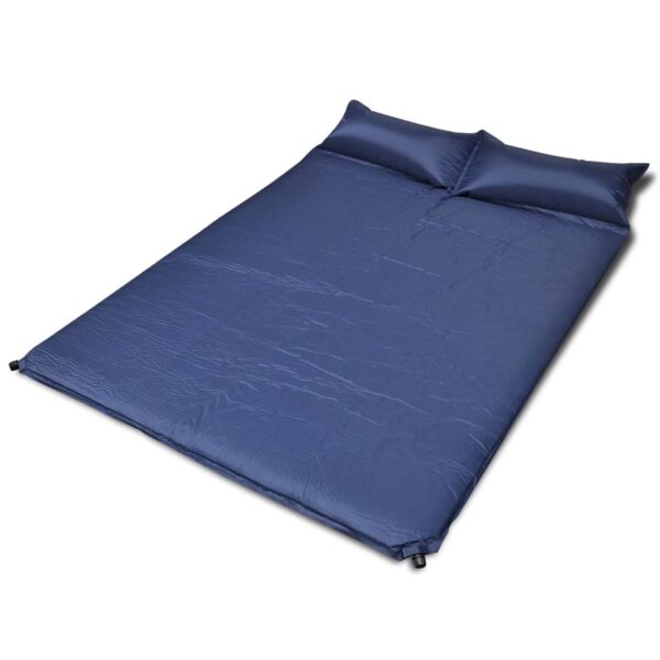 Double Self-Inflating Sleeping Mat Waterproof Outdoor Camping Air Bed with Pillows