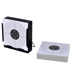 Heavy Duty Steel Pellet Trap Target Holder with Catcher + Free Paper Targets