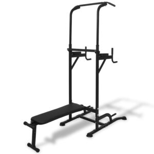 Adjustable Home Gym Fitness Station Workout Dip Pull Chin Up Bench Exercise