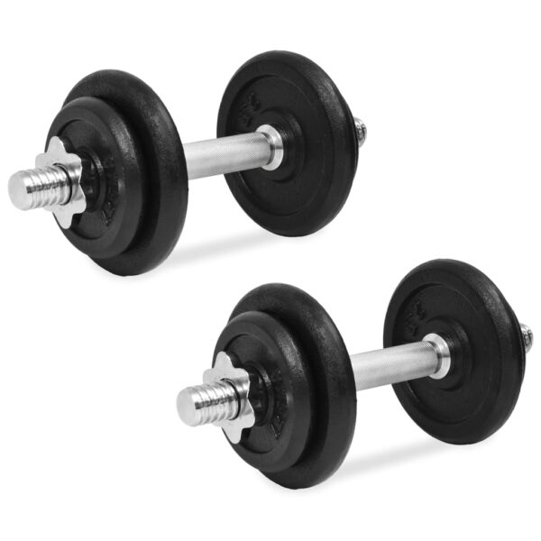 Adjustable Cast Iron Dumbbell Set Home Gym Workout Strength Training Equipment