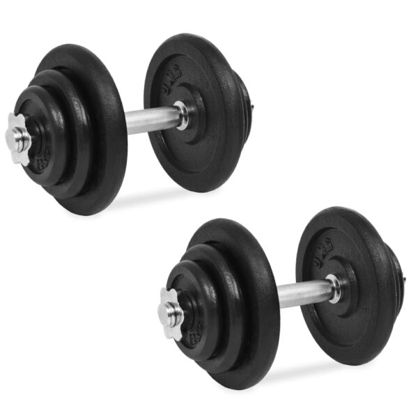 Adjustable Cast Iron Dumbbell Set Home Gym Workout Strength Training Equipment