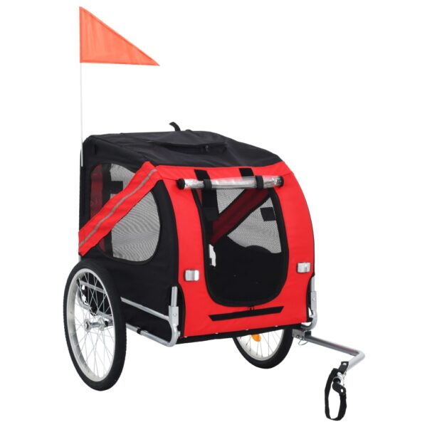 Water-Resistant Dog Bike Trailer Foldable Pet Jogger with Air Vents Safety Flag