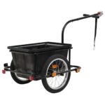 Durable Bike Cargo Trailer Hand Wagon with Removable Box High Visibility Reflectors