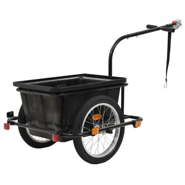 Durable Bike Cargo Trailer Hand Wagon with Removable Box High Visibility Reflectors