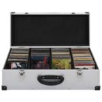 Aluminium ABS Silver CD Storage Case Lockable Organizer Dust-Free Reinforced