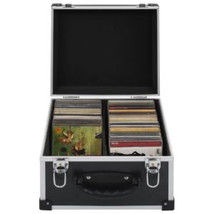 Aluminium ABS Black CD Storage Case Lockable Organizer with Reinforced Corners