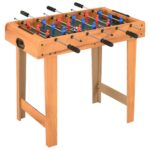 Maple Finish Mini Foosball Soccer Table Game Room Family Fun Non-Slip Handles