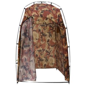 Portable Outdoor Camouflage Shower Changing Privacy Tent with Storage Compartments