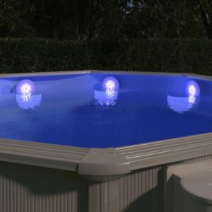 Submersible LED Pool Light Floating Waterproof Lamp with Remote Control White