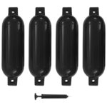 Boat Fender 4 pcs Black 51x14 cm PVC