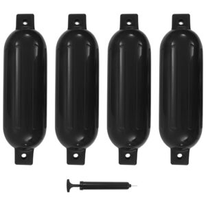 Boat Fender 4 pcs Black 51x14 cm PVC