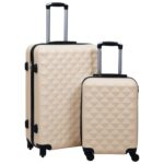 Hardcase Trolley Set 2 pcs Gold ABS