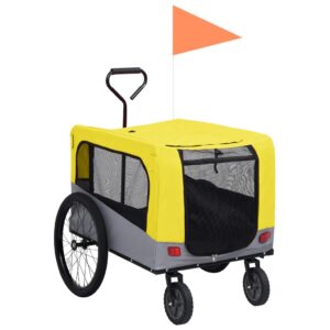 Pet Bike Trailer Jogging Stroller Convertible Water-Resistant Mesh Windows Foldable