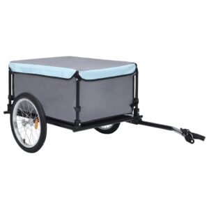 Durable Bike Cargo Trailer with Foldable Drawbar Water-Resistant Cover Reflectors