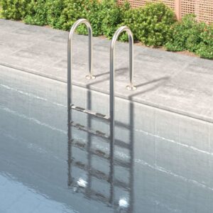 Stainless Steel Pool Ladder Non-Slip Steps Inground Swimming Safety Rail Access